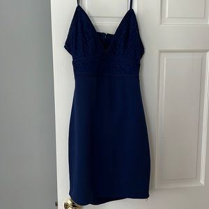 Lulus blue open back dress
